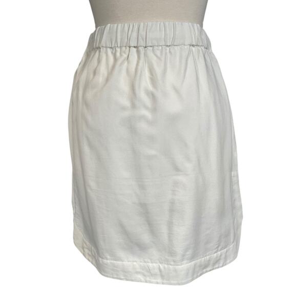 Banana Republic White Drawstring Skirt with Pockets – Size Small Causal Chic - Picture 2 of 9